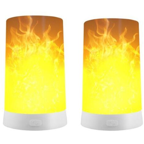 LED-Flammeneffekt-Licht, wiederaufladbares, akkubetriebenes USB-Flammenlicht