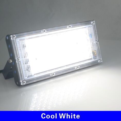 LED Floodlight Aluminum Spotlight 50W Ball Spotlight Outdoor Lighting Cross-Border 220V Bare Light (6500K Cool White)