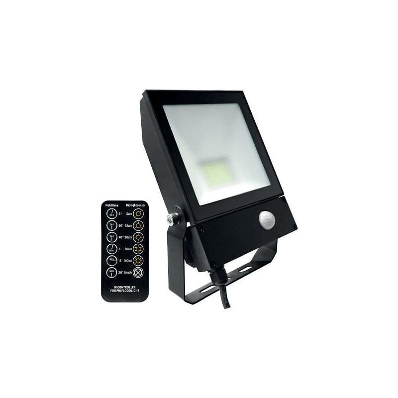 Projecteur led Floodlight qt 50 w 4000K 5500 lm à détection pir Integratech