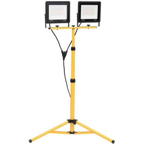 LED-Fluter mit Stativ 2x100 W Kaltweiß