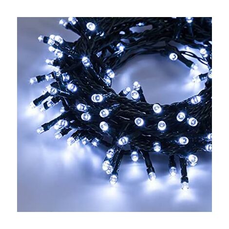 SILAMP LED GARLAND 220V 10 m 100LED IP44, 8 Modi - kalt weiß