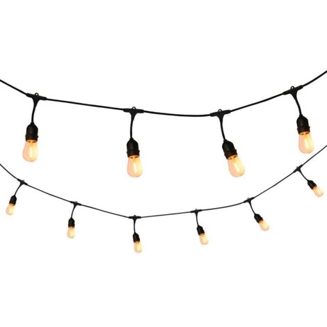 LED Gartengirlande Party F 10xE27 5,6m 6W Goldlux 308191
