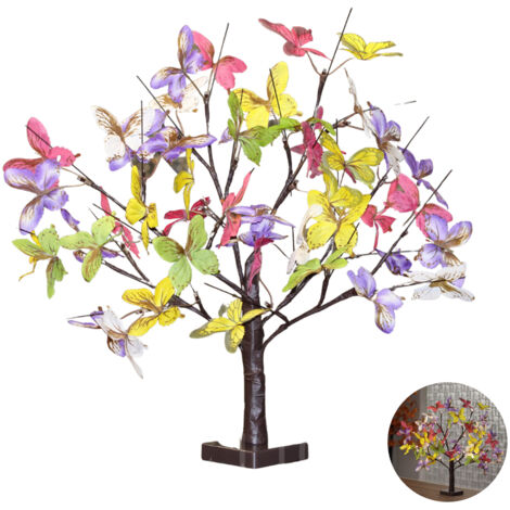 LED-Geschenkkartenbaum – BrandX – Schmetterlingsdesign – Hochwertig, 55 cm, Warmweiß