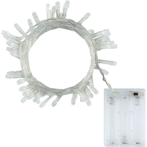 LED-Girlande Aussen Kabel mit Batterie 5m Rot