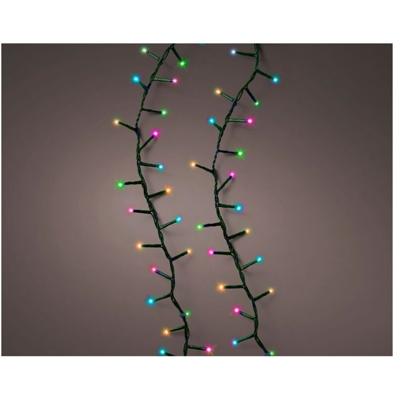 Edm Kompakte Led-girlande Blinkend Mehrfarbig Pastellfarben 16m 750l Grünes Kabel