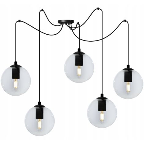 LED-Glaskugel-Deckenleuchte „Spinne“