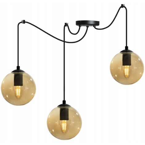 LED-Glaskugel-Deckenleuchte „Spinne“