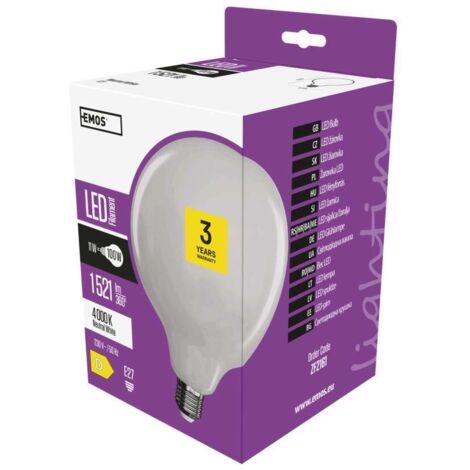 LED-Glühbirne Classic Globe E27 neutralweiß 11 W, 17,2x12,5 cm