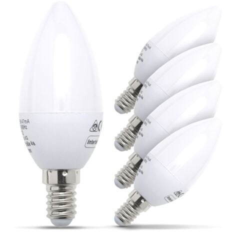 B.K.LICHT LED Glühbirne E14 5er Set - 5W, 470lm, 3000K warmweiß, weiß