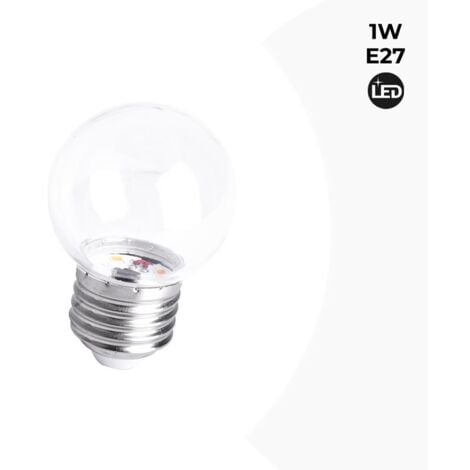 BARCELONA LED E27 S14 Transparent 1W LED-Glühbirne E27 S14 Klar