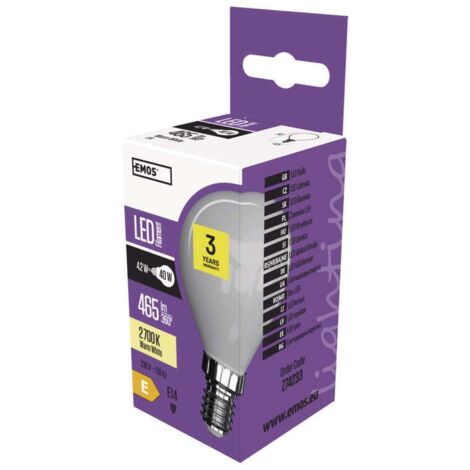 LED-Glühbirne Filament mini Globe milchig E14 4,2W warmweiß