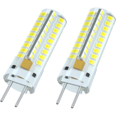 TINOR LED-Glühbirne, G6,35-Sockel, AC 12 V, 7 W, ersetzt 50 W Halogenlampe, Kaltweiß 6000 K, 360° Abstrahlwinkel für Unterschrank-Schreibtischlampenbeleuchtung, nicht dimmbar, GY6,35 (2 Stück) [Energieklass