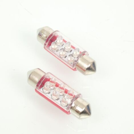 LED-Glühbirne M-Tech für Auto 12V 0,37W SV8.5-8 rot Neu