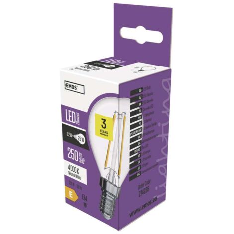 LED-Glühbirne mini Globe Filament E14 neutralweiß 2,2 W