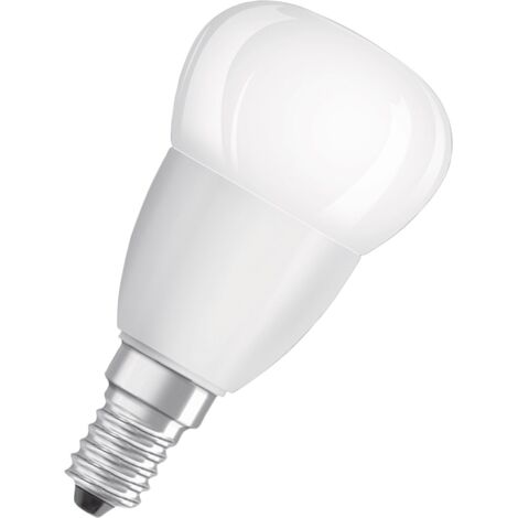 LED-Glühbirne mit matter Oberfläche, E14, 4,9W, warmweiß.