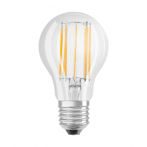 LED-Glühlampe Klarglas Standard E27, 4W, kaltweiß.