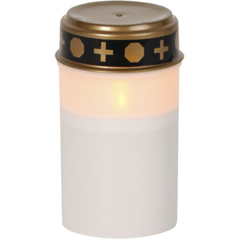 LED Grabkerze -Serene', Batterie, weiß, 12cm