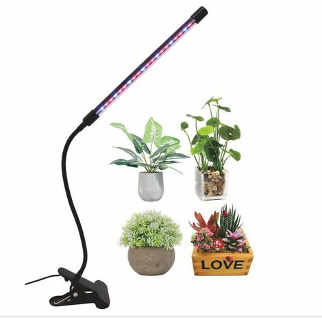 LED Grow Light 4000K Full Spectrum Clip-on Plant Grow Light (una lámpara)