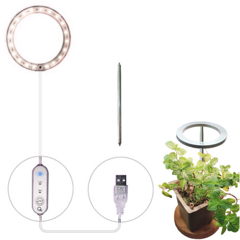 LED Grow Light ABS 5V 53.55lm/w Single Head Yellow Full Spectrum Plant Grow Light