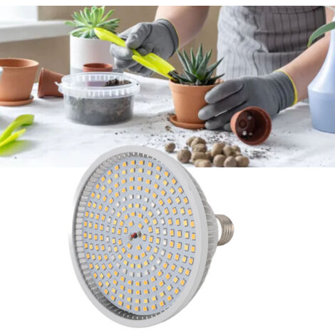 LED Grow Light Bulb E27 22W Full Spectrum 200LED Indoor Plants Flowers Vegetables Succulents Aluminum 85‑285V PPFD 196(mol/m²/s)