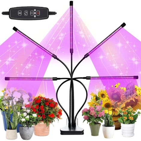 LED grow light for plants, automatic on/off timer, 3/9/12 hour timer, 2 modes, suitable for seedlings.