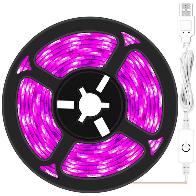 

LED Grow Light Strip Plant Lampara de cultivo de interior Atenuacion continua Cuttable USB Plant Grow Tiras de luces Luz de cuerda suave flexible,