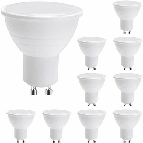 LED GU10 Spotlight Bulbs,GU10 LED Light Bulbs, 7W Warm White (50W Halogen Equivalent) Energy Saving Light Bulb, 600LM 120° Beam Non-dimmable, Pack of 10