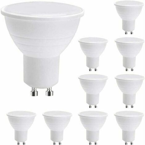 LED GU10 Strahlerlampen, GU10 LED-Glühbirnen, 7 W Warmweiß (entspricht 50 W Halogen), Energiesparlampe, 600 lm, 120°-Strahl, nicht dimmbar, 10er-Pack