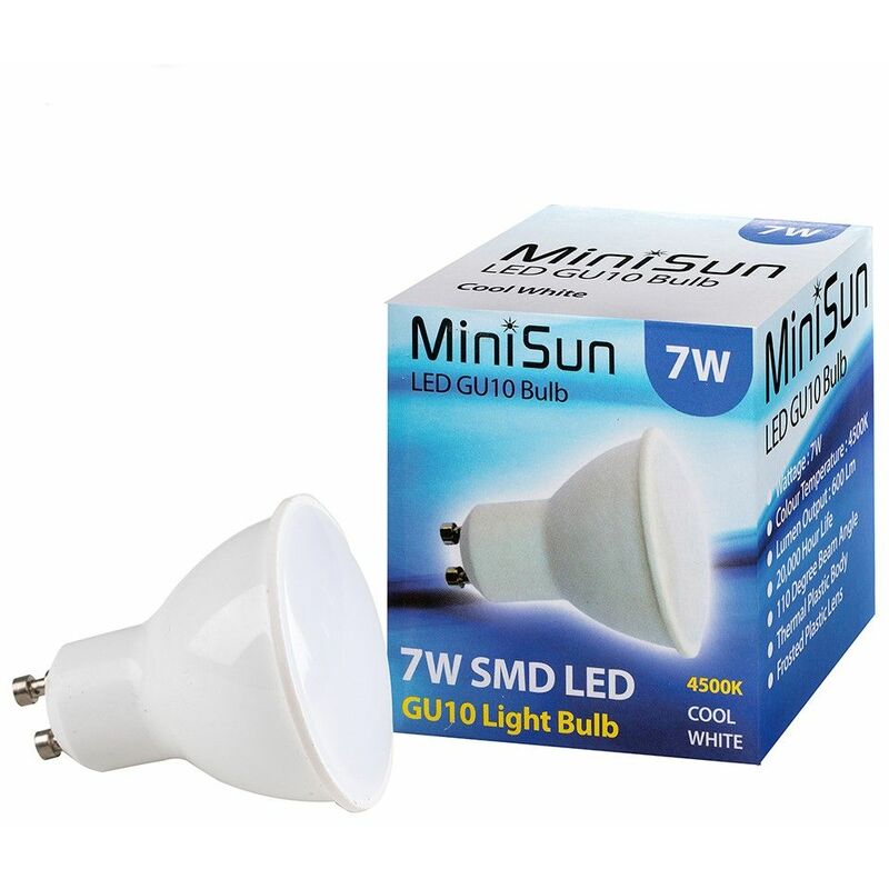 LED GU10 White(4500K) Light Bulb Spotlight Lightbulb Thermal Plastic - Pack of 10