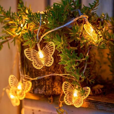 Led Guirlande Lumineuse,éclairage de Noël,Fairy Lights,Led Lumières de Fées de Papillons,pour L'Extérieur Intérieur Décoration pour Les Enfants