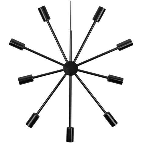 LED-Hängeleuchte "Pix Star", 9-flammig, schwarz