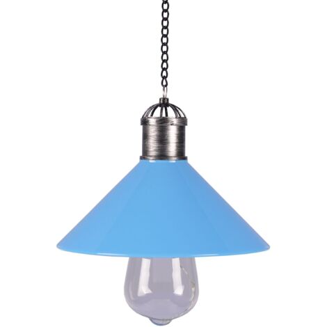 LED Hängeleuchte Solarleuchte Gartenleuchte Hängelampe Solarlampe Gartendeko  - blau