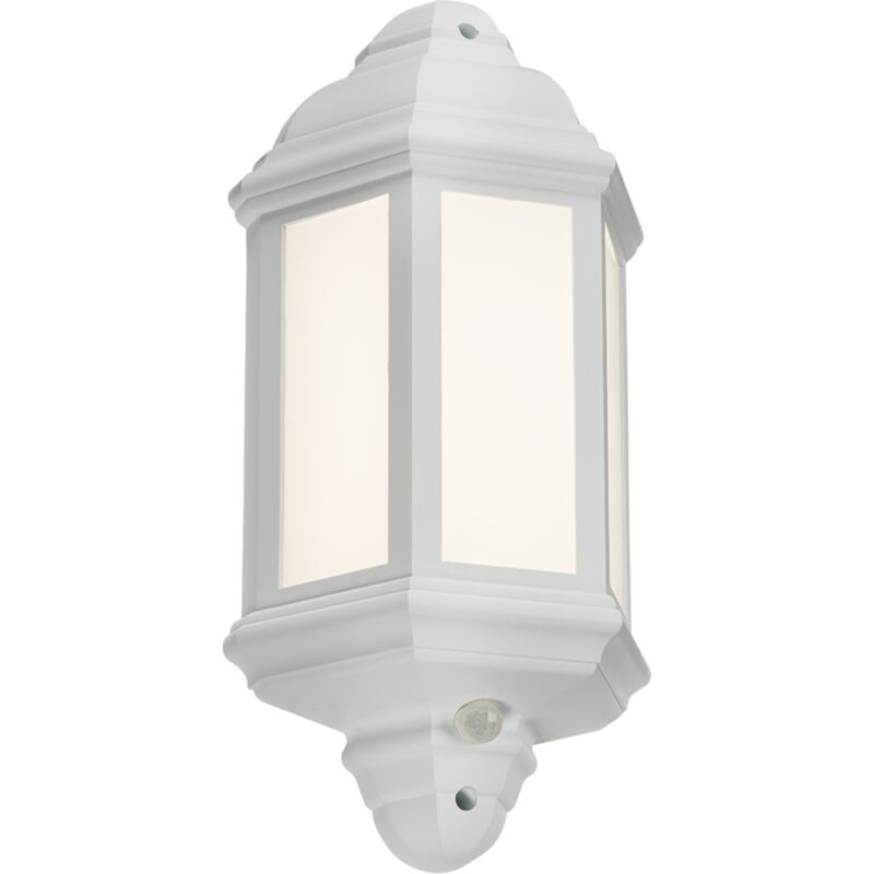 Led Half Wall Lantern with Photocell Sensor - White 230V IP54 8W