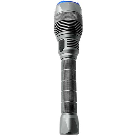 LED Handleuchte Taschenlampe Mobile Leuchte Aluminium Akku H 25 cm