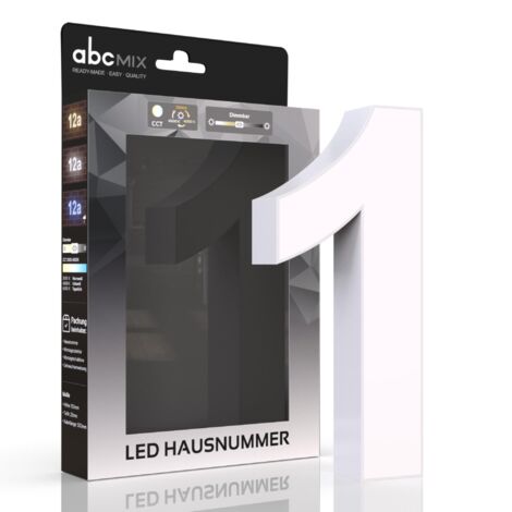 LED Hausnummer - 1 - CCT 12V 2700K/4000K/6500K