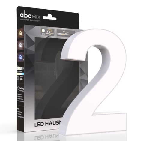 LED Hausnummer - 2 - CCT 12V 2700K/4000K/6500K