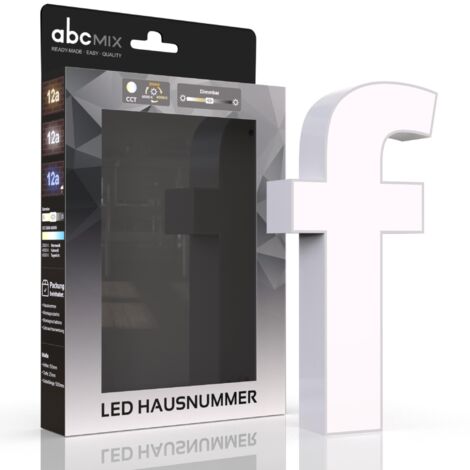 LED Hausnummer - f - CCT 12V 2700K/4000K/6500K