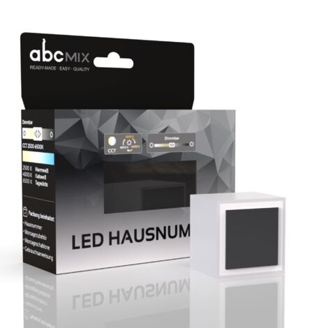 LED Hausnummer Punkt inkl. Anthrazit-Cover - CCT 12V 2700K/4000K/6500K