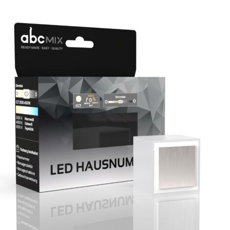 LED Hausnummer Punkt inkl. Edelstahl-Cover - CCT 12V 2700K/4000K/6500K