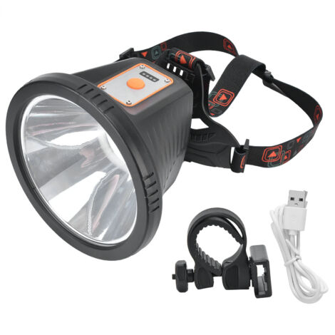 LED Headlamp Flashlight Strong Light 2000LM 4 Lighting Modes 6000MAH Lithium Battery Multifunctional Rechargeable Headlamp for Camping Hiking