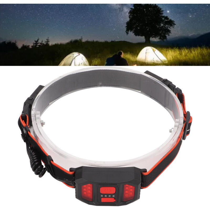 LED headlamp, highlight spotlight, rechargeable headlamp, red rear light for camping, hiking,
