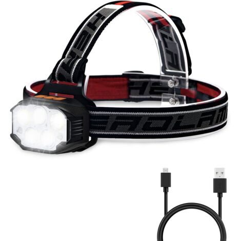 LED Headlamp Motion Sensor Rechargeable Headlights 7 Modes Ultra Bright Headlamp 950LM Lightweight Waterproof Flashlight Head Red Light Work Lights