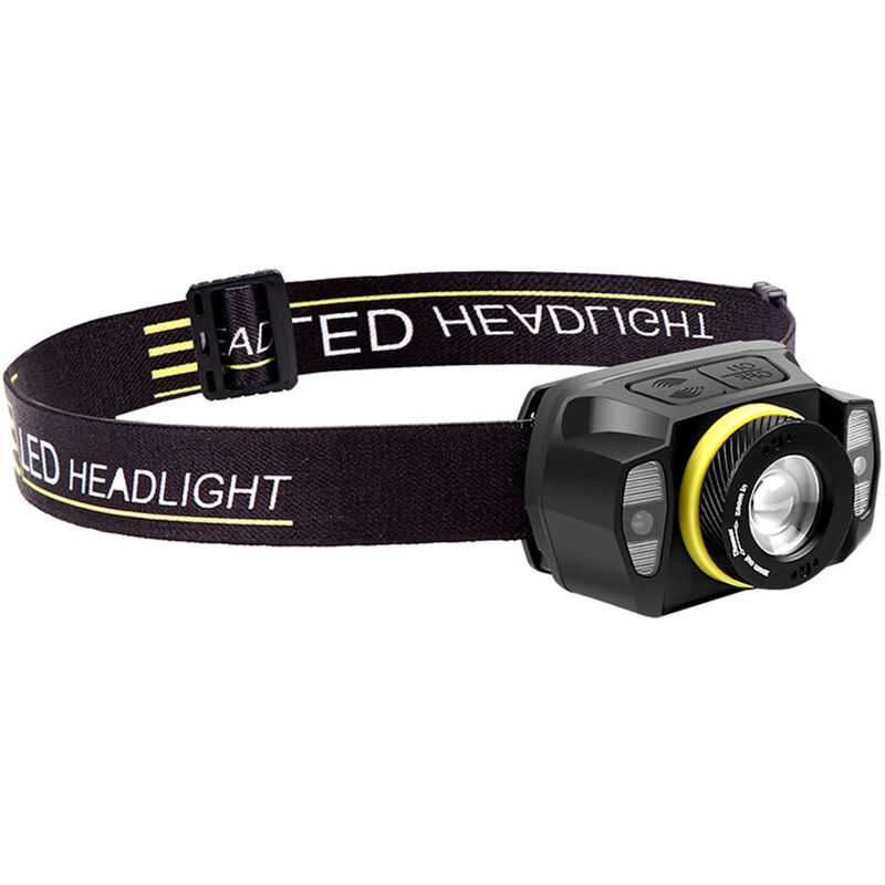 LED Headlamp Super Bright Hands-free Compact 5 Modes Headlight with White-Red LEDs Comfy Adjustable Strap Waterproof for Running Camping