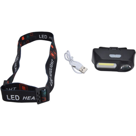 LED Headlamp USB Rechargeable Mini Adjustable Head Flashlight for Camping Hiking Outdoor