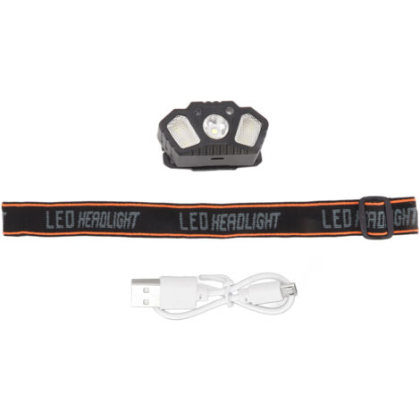 LED Headlamp White and Red Light High Bright Motion Sensing USB Rechargeable Headlamp Flashlight