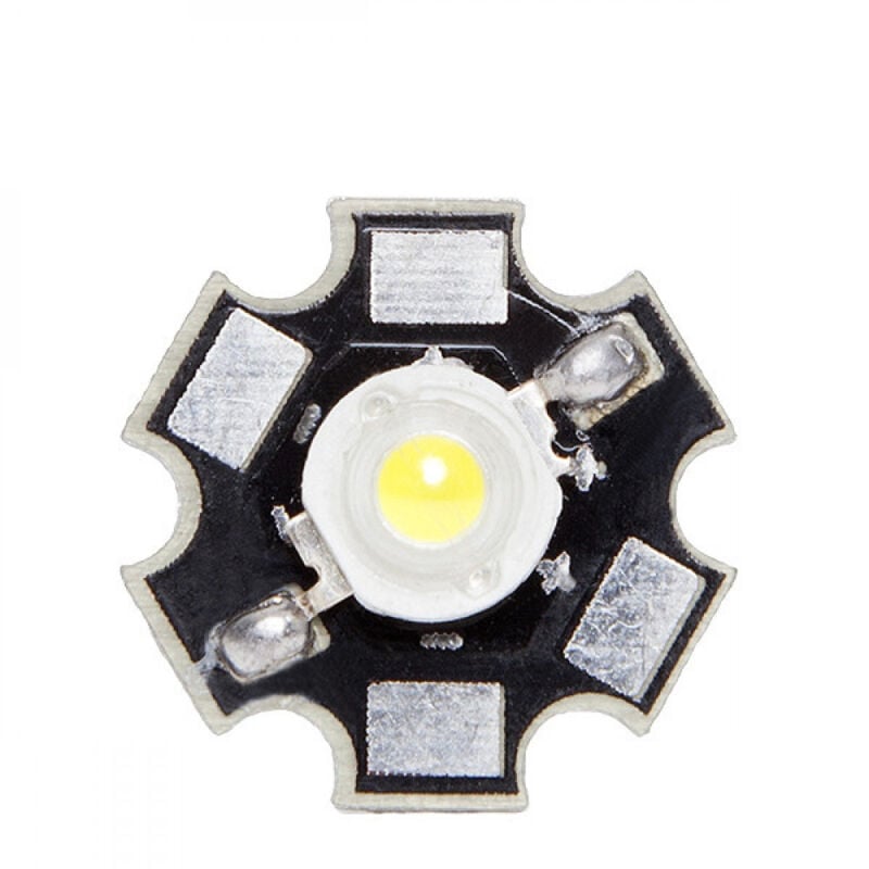 

Greenice - LED High Power 35X35 con Disipador 1W 120Lm 50.000H | Blanco Frío (CH-LED-1W-35MIL-D-CW)