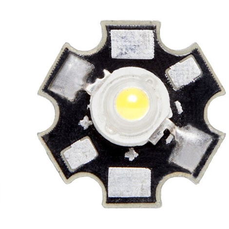 LED High Power 3W 220Lm 6000ºK 45X45 Disipador 50.000H [CH-LED-3W-45MIL-D-CW]