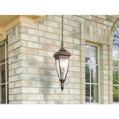 LED Historische Außen Hängeleuchte, Bronze Ø18cm