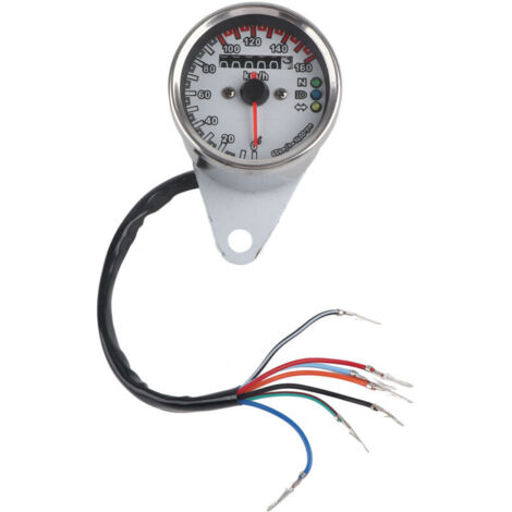 LED illuminated motorcycle speedometer with indicator lights for easy installation for motorcyclists (flour).