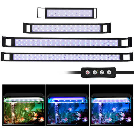 vidaXL Luce a LED per Acquario con Morsetti 25-45 cm Blu e Bianco